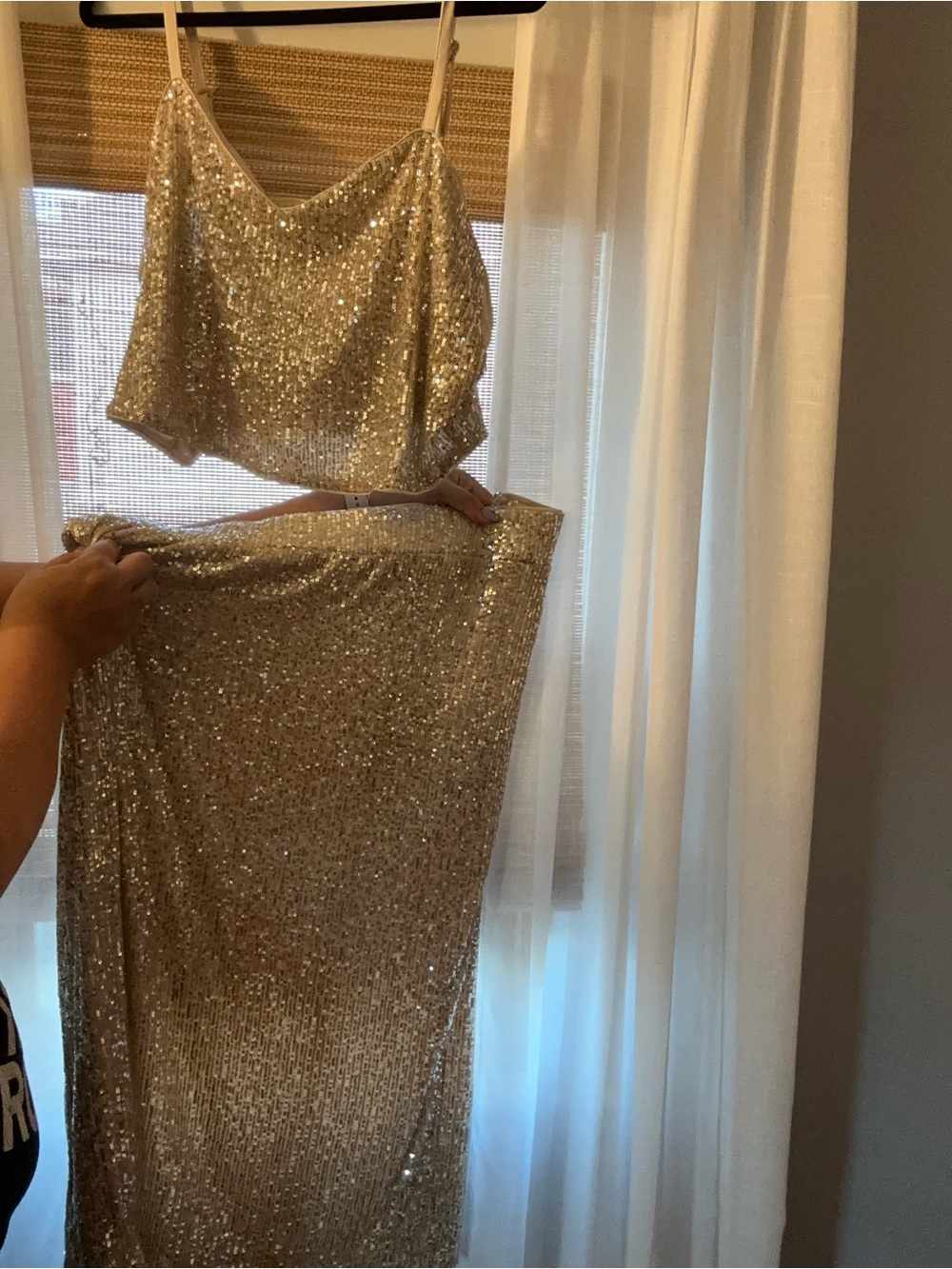 torrid Gold Sequin Maxi Two-Piece Dress